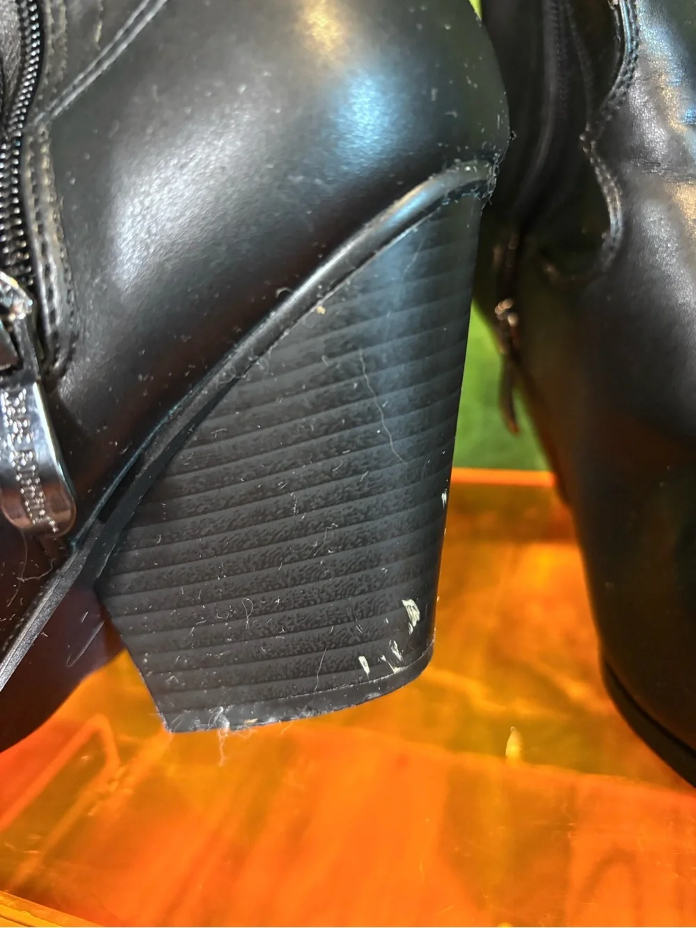 Cape Robbin Black Thigh High Faux Leather Cowboy Boots - Size 6